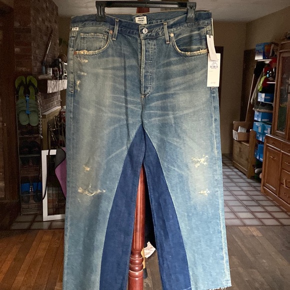 NWT Citizens of Humanity Premium Vintage Cora Crop Relaxed Shadow Inseam Jeans - Picture 3 of 7